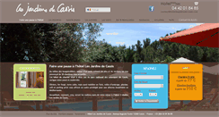 Desktop Screenshot of hotel-lesjardinsde-cassis.com